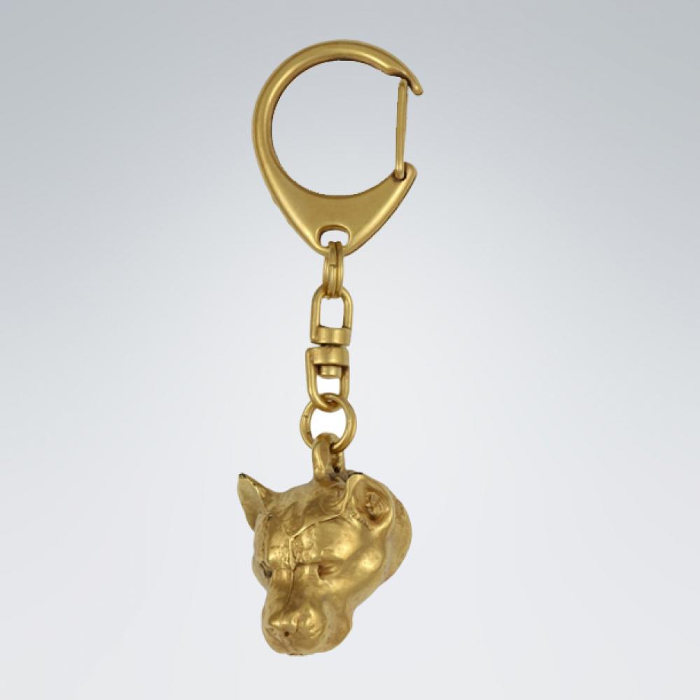 Schlüsselanhänger "American Staffordshire Terrier" - Gold
